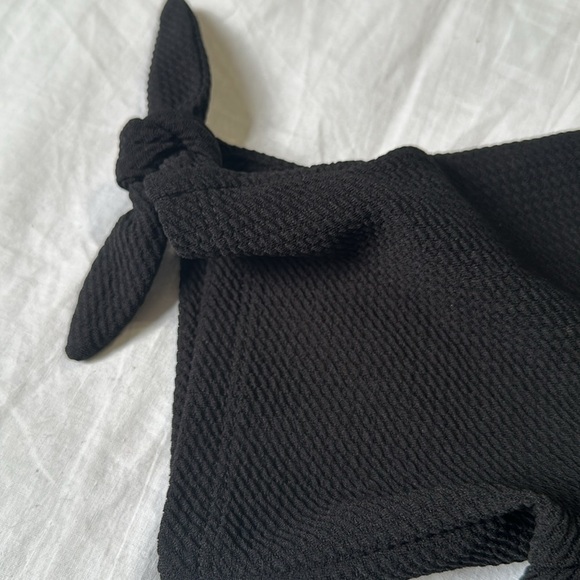 Motherhood Maternity Black Textured Tie Sleeve Keyhole Dress XL - Picture 5 of 7